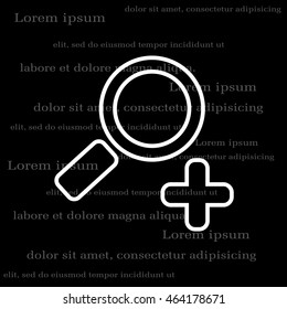 Simple web line icon in vector: zoom