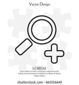 Simple web line icon in vector: zoom