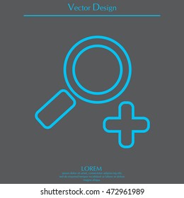 Simple web line icon in vector: zoom