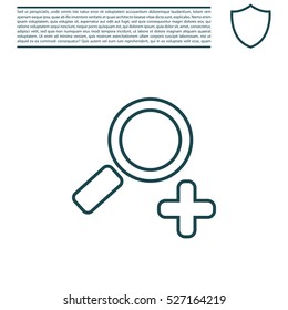 Simple web line icon in vector: zoom