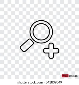 Simple web line icon in vector: zoom