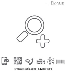 Simple web line icon in vector: zoom