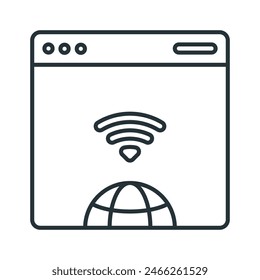 Simple Web Network Icon on isolated background