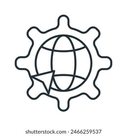 Simple Web Services icon on isolated background