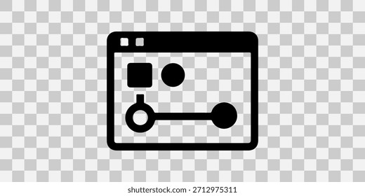 Icono simple del diseño de la página web en fondo transparente