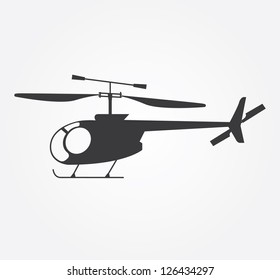 Simple website icon in vector: helicopter model