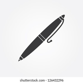 Simple website icon in vector: pen