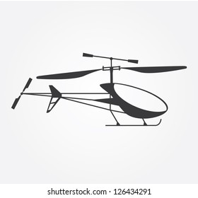 Simple website icon in vector: small helicopter