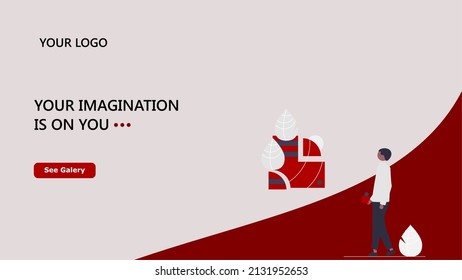 Simple Website Landing Page UI Design, a Website for Showing arts