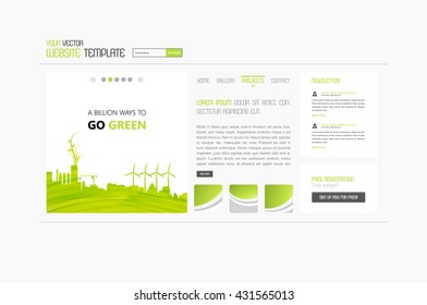 Simple Website Template, Minimalistic Design.