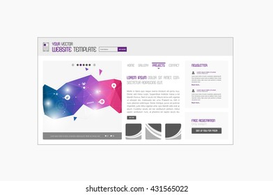 Simple Website Template, Minimalistic Design.