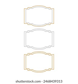 SIMPLE WEDDING BORDERS DESIGN ELEMENTS ISOLATED ON WHITE