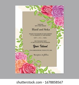 diseño simple de invitación de tarjeta de boda