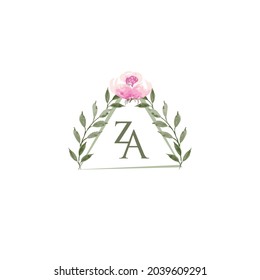 Simple Wedding Elegant Water Color Logo Flower