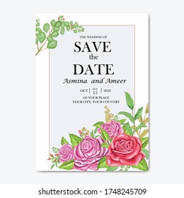 DISEÑO SIMPLE DE TARJETAS DE INVITACIÓN DE BODA 