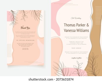 Einfaches Design der Einladungskarte für Hochzeiten