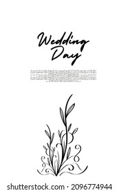 
simple wedding invitation design.
simple and elegant wedding invitation design background. simple leaf combination for invitations