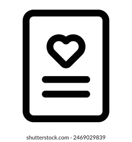 Simple Wedding Invitation icon. The icon can be used for websites, print templates, presentation templates, illustrations, etc	