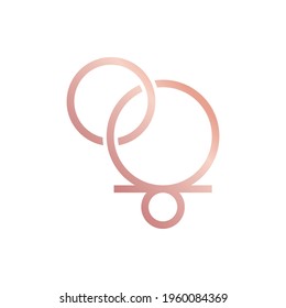 A simple wedding ring logo combined with letter O initial. Can be Used as a logo for your wedding or proposal layout.