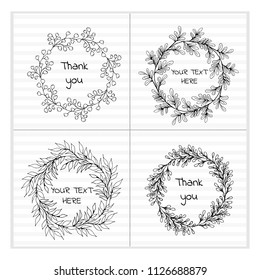 Simple wedding wreaths.