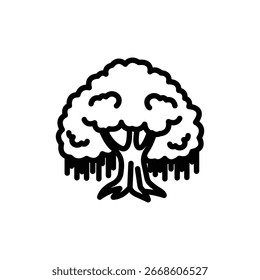 Einfaches Symbol für einen Weinbaum.  Illustration der Natur.