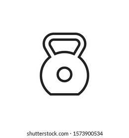 Simple weight line icon. Stroke pictogram. Vector illustration isolated on a white background. Premium quality symbol. Vector sign for mobile app and web sites.