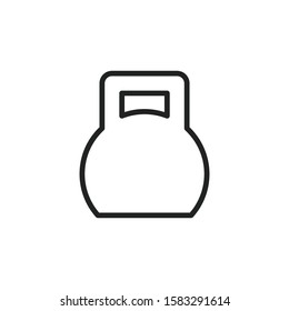 Simple weight line icon. Stroke pictogram. Vector illustration isolated on a white background. Premium quality symbol. Vector sign for mobile app and web sites.
