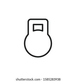 Simple weight line icon. Stroke pictogram. Vector illustration isolated on a white background. Premium quality symbol. Vector sign for mobile app and web sites.