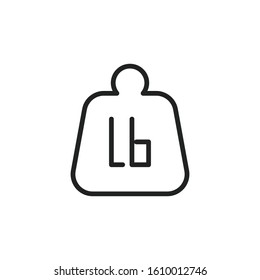 Simple weight line icon. Stroke pictogram. Vector illustration isolated on a white background. Premium quality symbol. Vector sign for mobile app and web sites.