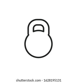 Simple weight line icon. Stroke pictogram. Vector illustration isolated on a white background. Premium quality symbol. Vector sign for mobile app and web sites.