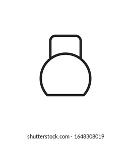 Simple weight line icon. Stroke pictogram. Vector illustration isolated on a white background. Premium quality symbol. Vector sign for mobile app and web sites.