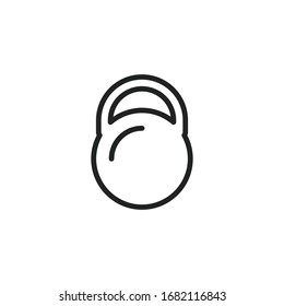 Simple weight line icon. Stroke pictogram. Vector illustration isolated on a white background. Premium quality symbol. Vector sign for mobile app and web sites.
