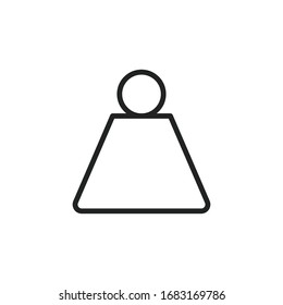 Simple weight line icon. Stroke pictogram. Vector illustration isolated on a white background. Premium quality symbol. Vector sign for mobile app and web sites.