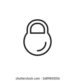 Simple weight line icon. Stroke pictogram. Vector illustration isolated on a white background. Premium quality symbol. Vector sign for mobile app and web sites.