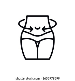 Einfaches Symbol für Gewichtsabnahme. Piktogramm anheben. Vektorillustration einzeln auf weißem Hintergrund. Qualitätszeichen von Premium. Vektorillustration-Zeichen für mobile App und Webseiten.