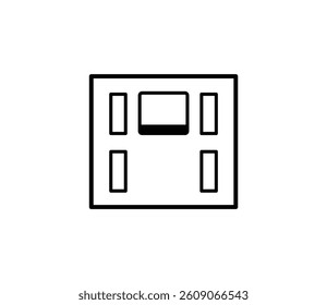 Simple weight scale icon illustration vector