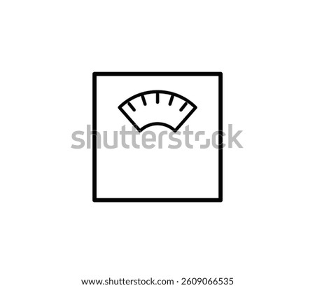 Simple weight scale icon illustration vector