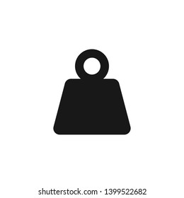 Simple weight silhouette icon, isolated