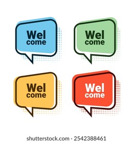 Ilustración vectorial de Anuncio de bienvenida simple