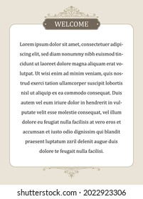 Simple welcome letter Invitation background
