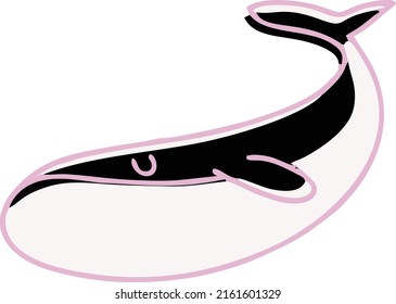 a simple whale design animal vector art