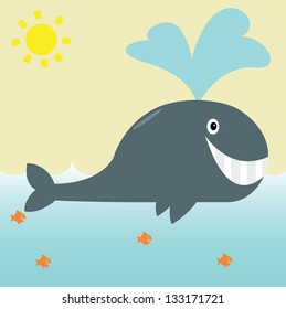 Simple Whale Illustration
