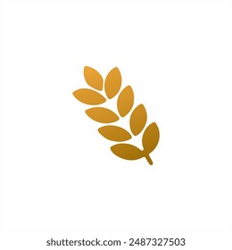 simple wheat grain vector agriculture icon. vector illustration