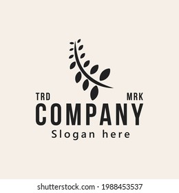 simple wheat  grain vector icon logo design