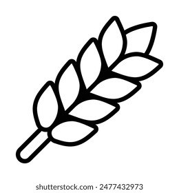 Simple Wheat icon. The icon can be used for websites, print templates, presentation templates, illustrations, etc