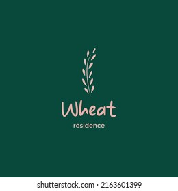 simple wheat logo illustration design