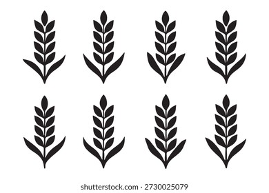

Ilustraciones simples de tallo de trigo para el diseño de alimentos naturales y temas de agricultura rural