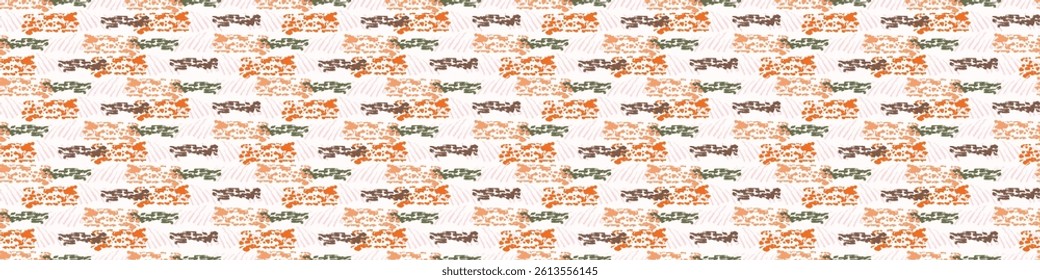 Simple whimsical grid modern abstract border shape seamless pattern. Trendy pastel color banner with hand drawn playful style for checkered edging trim, wash tape and summer texture ribbon background.