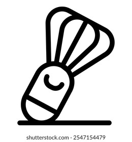 Simple whisk icon resting on a counter, ready for baking and cooking