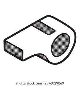 simple whistle vector black and white